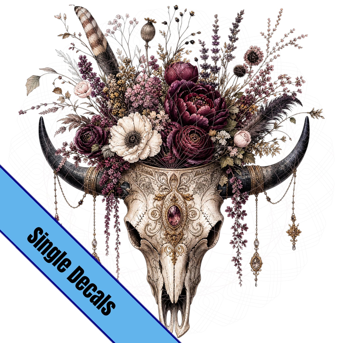 Jeweled Steer Skull