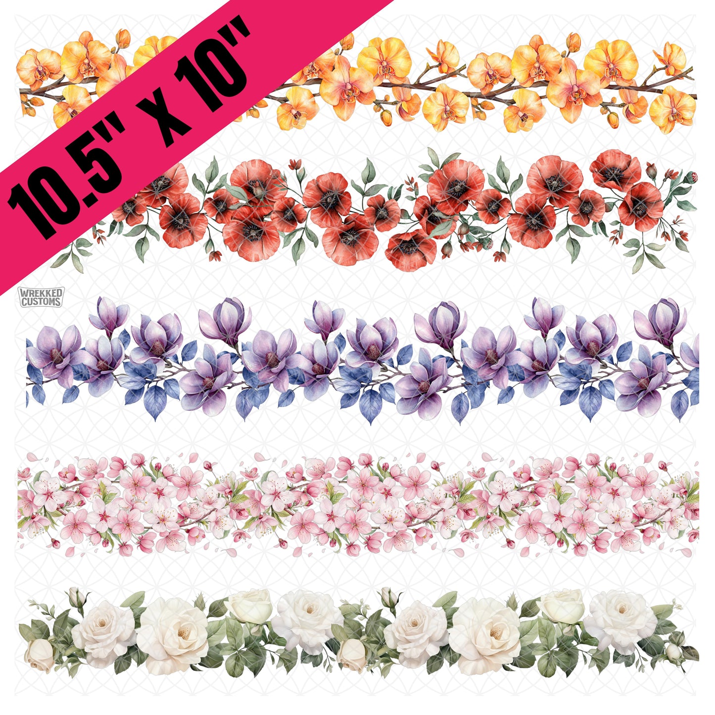 10.5" Misc Floral Strips (BS)