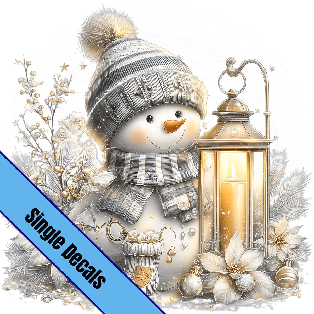 Snowman with Lantern