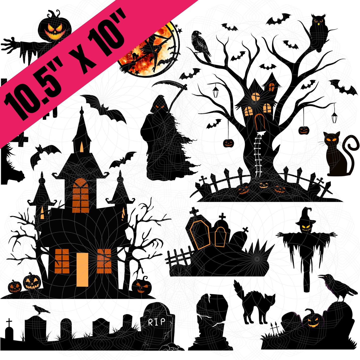 Spooky Houses Mix w/Orange (BS)