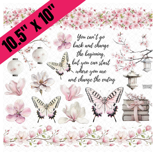 10.5" Cherry Blossom & Butterflies (BS)