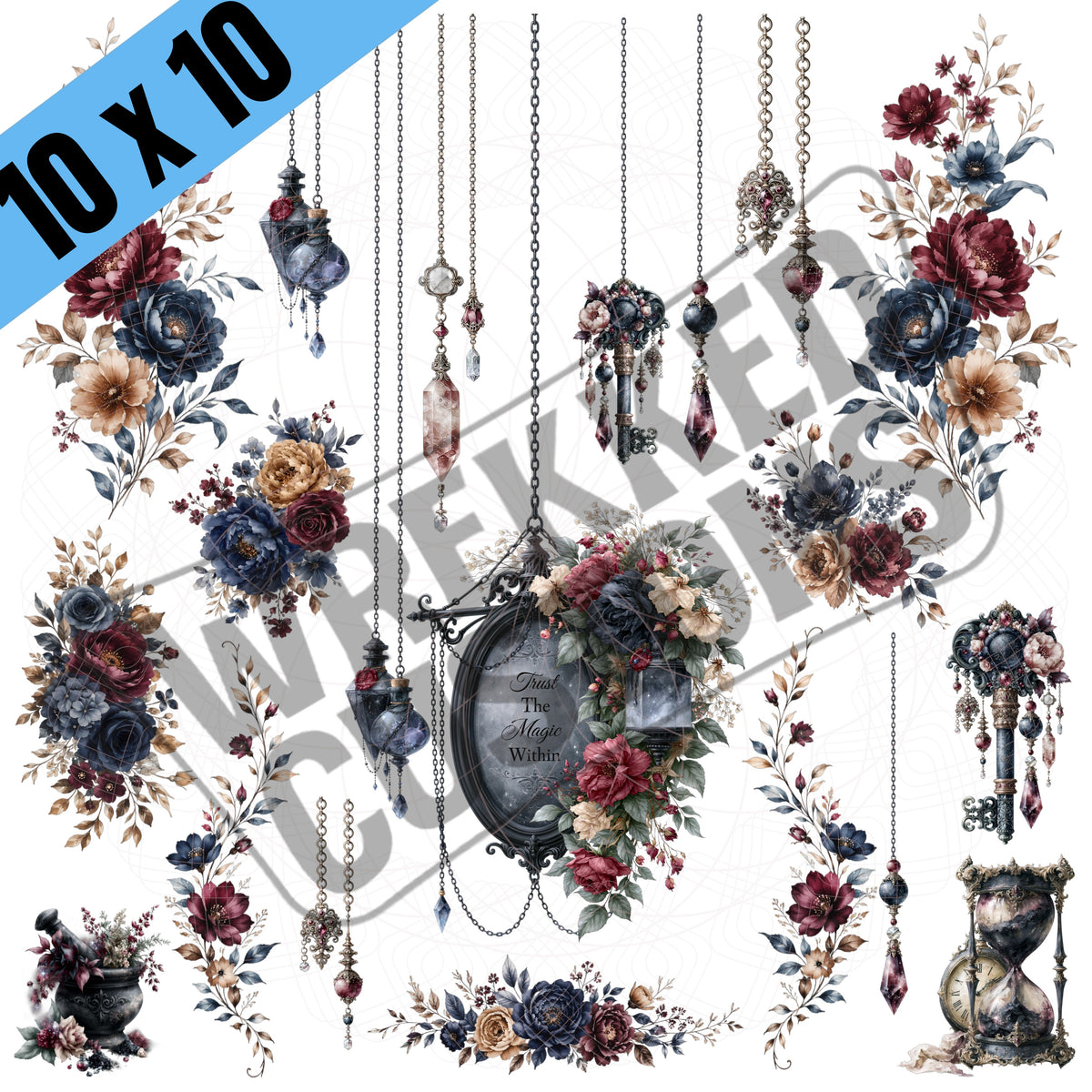 Floral & Hanging Jewels Magic Within (BS)
