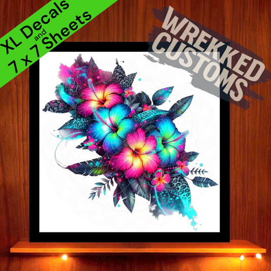 XL Neon Hibiscus