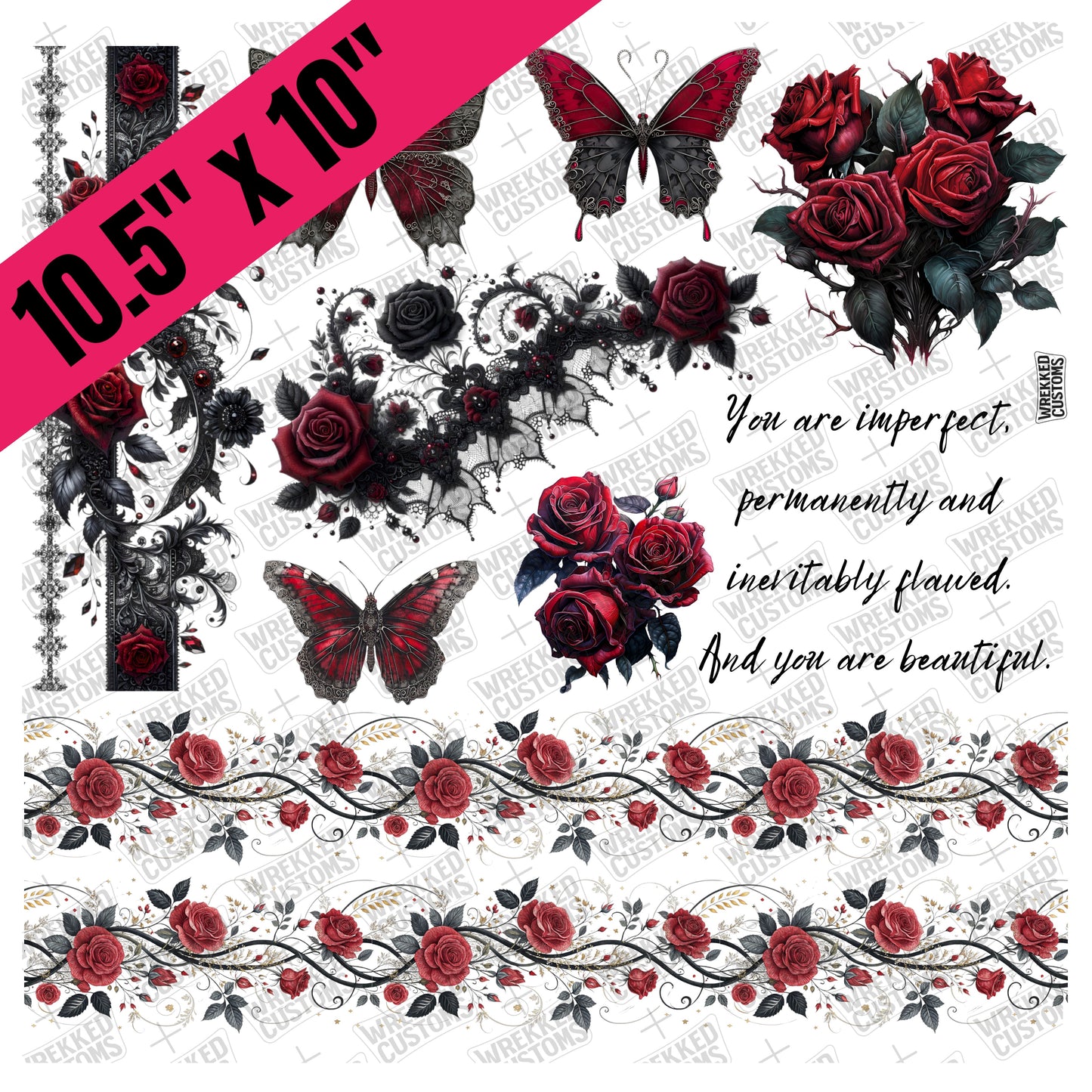 Roses, Butterflies & Lace