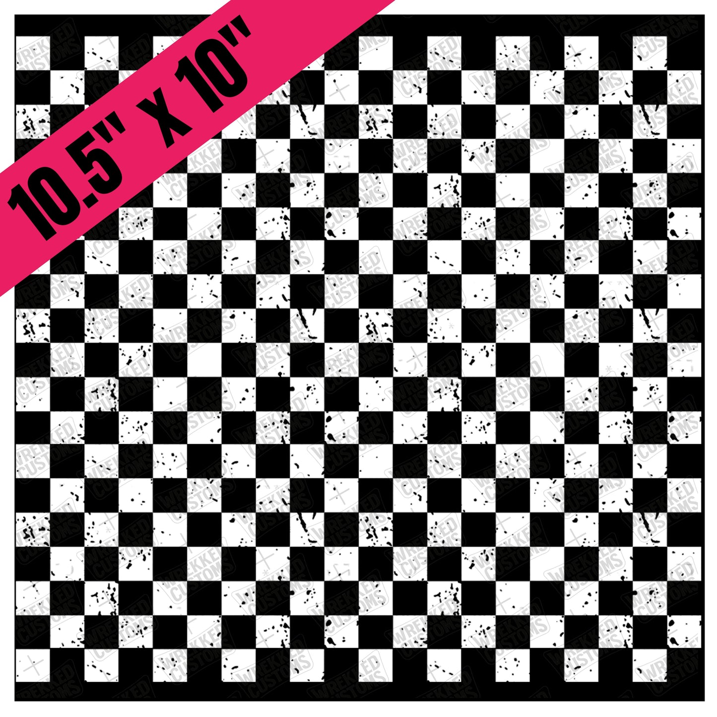 White Distressed Checker (BS)