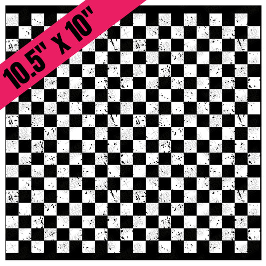 White Distressed Checker (BS)