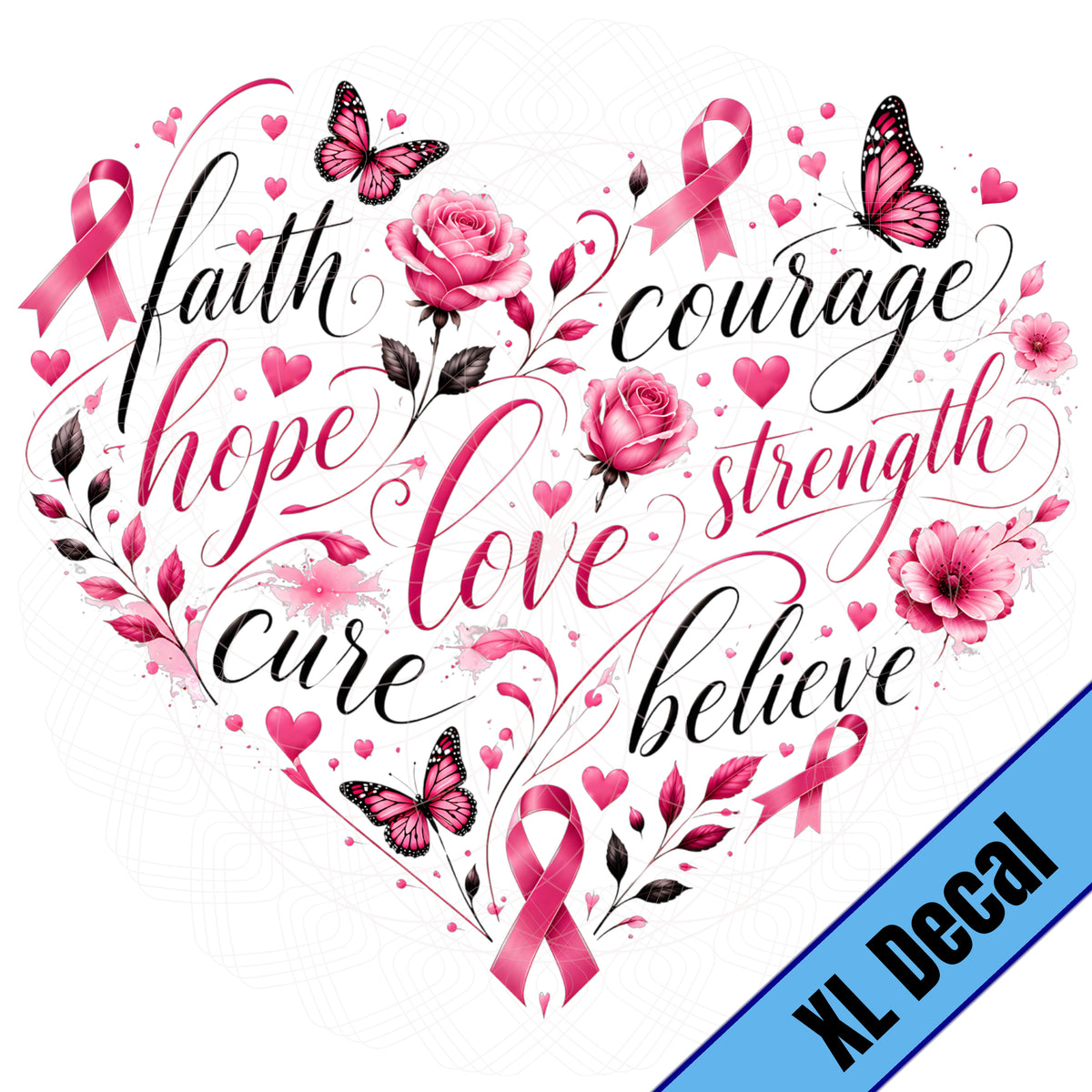 XL Faith Hope Strength, Breast Cancer