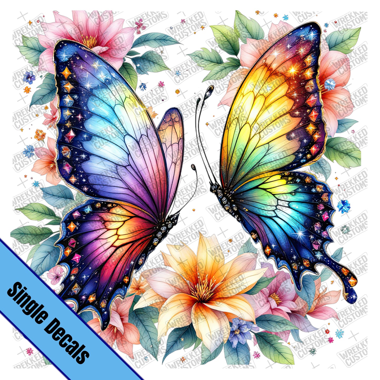 Colorful Duo Butterflies
