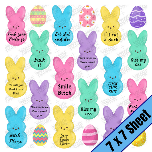 Swear Bunnies (7x7)