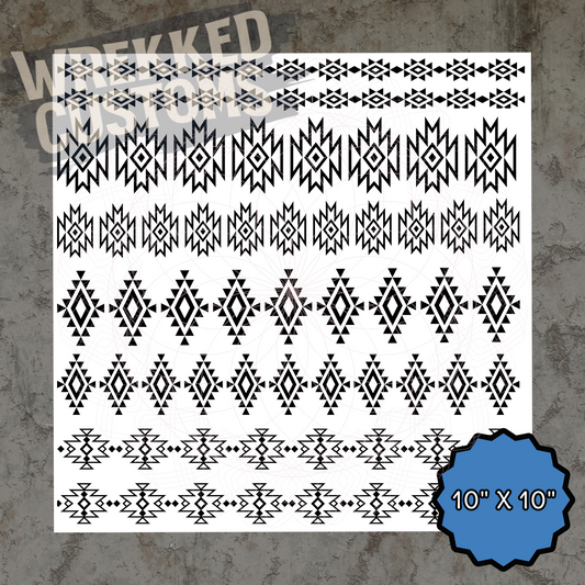 Aztec Elements & Borders (10x10)