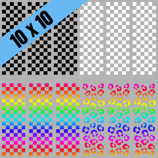 Checkers & Leopard Pen/Bookmark Wraps (BS)