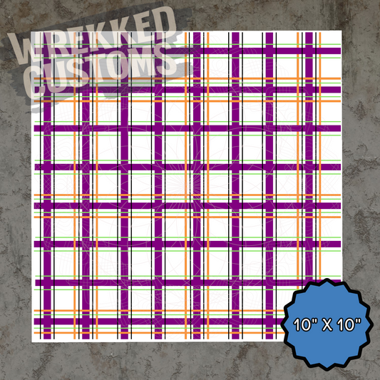 Purple, Orange & Green Plaid (10x10)