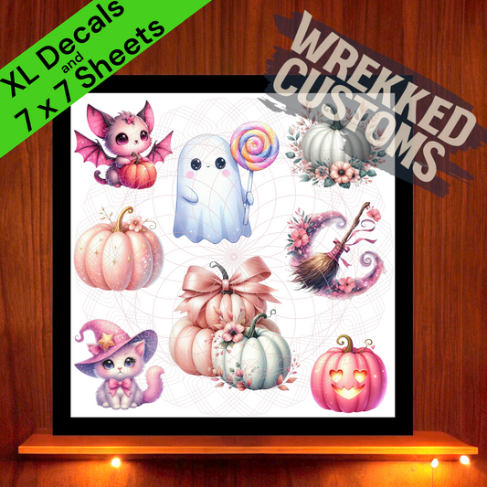 Adorable Pink Halloween (7x7)