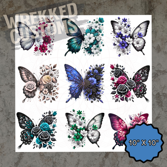 Floral Butterflies (10x10)