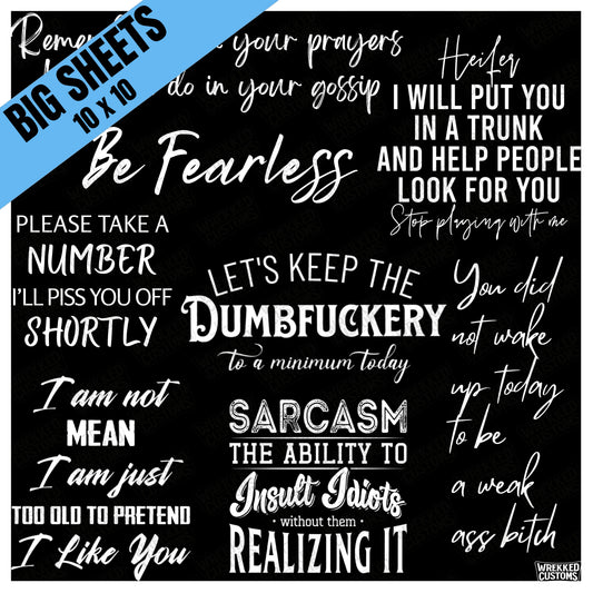 Word Sheet - Be Fearless (White) (BS)