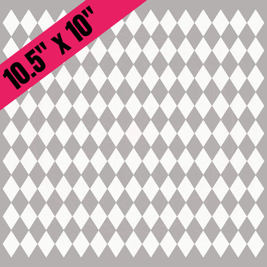 White Solid Argyle (BS)