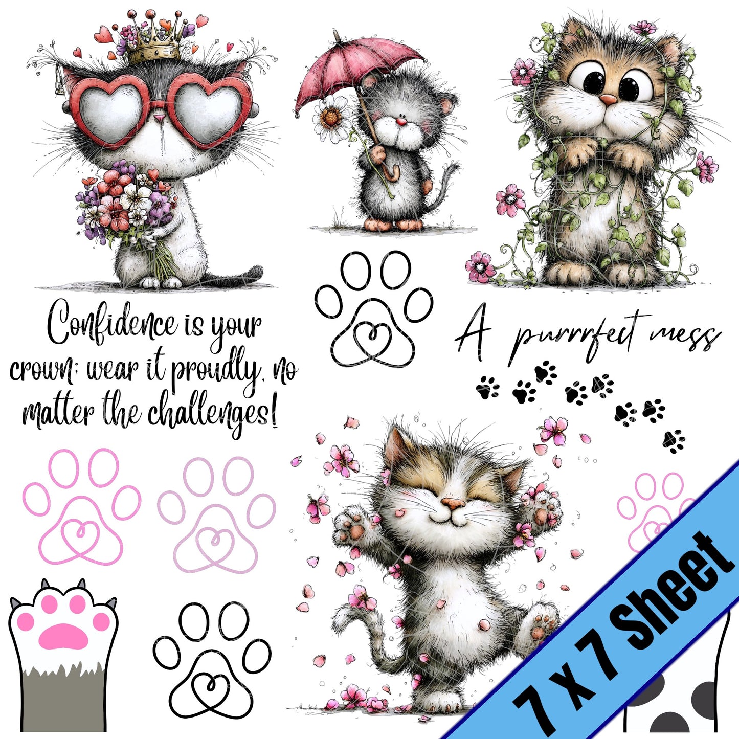 Sassy Cats (7x7)