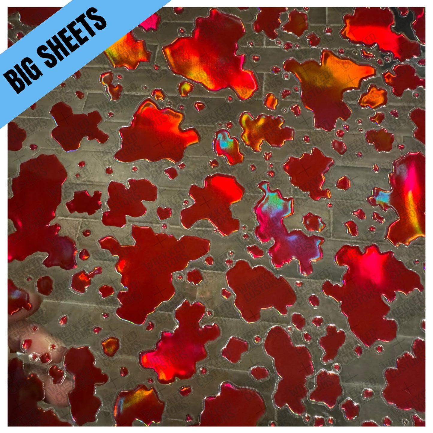 Red Holographic Cow Print (BS)