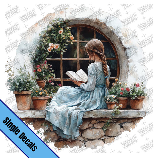 Reading Girl in Window