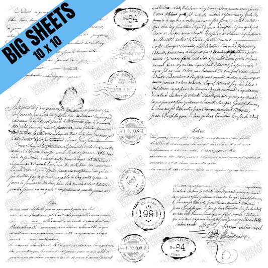 Just old, distressed writing & stamps (BS)