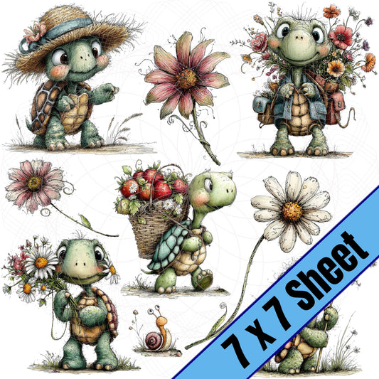 Whimsical Turtles (7x7)
