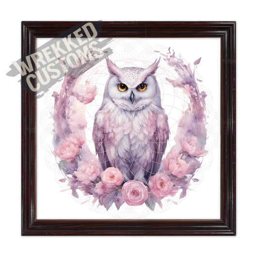 Owl Pink Flowers