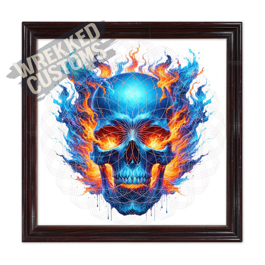 Blue Flame Skull