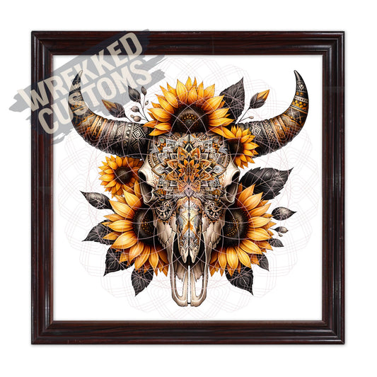 Cow Skull Sunflowers