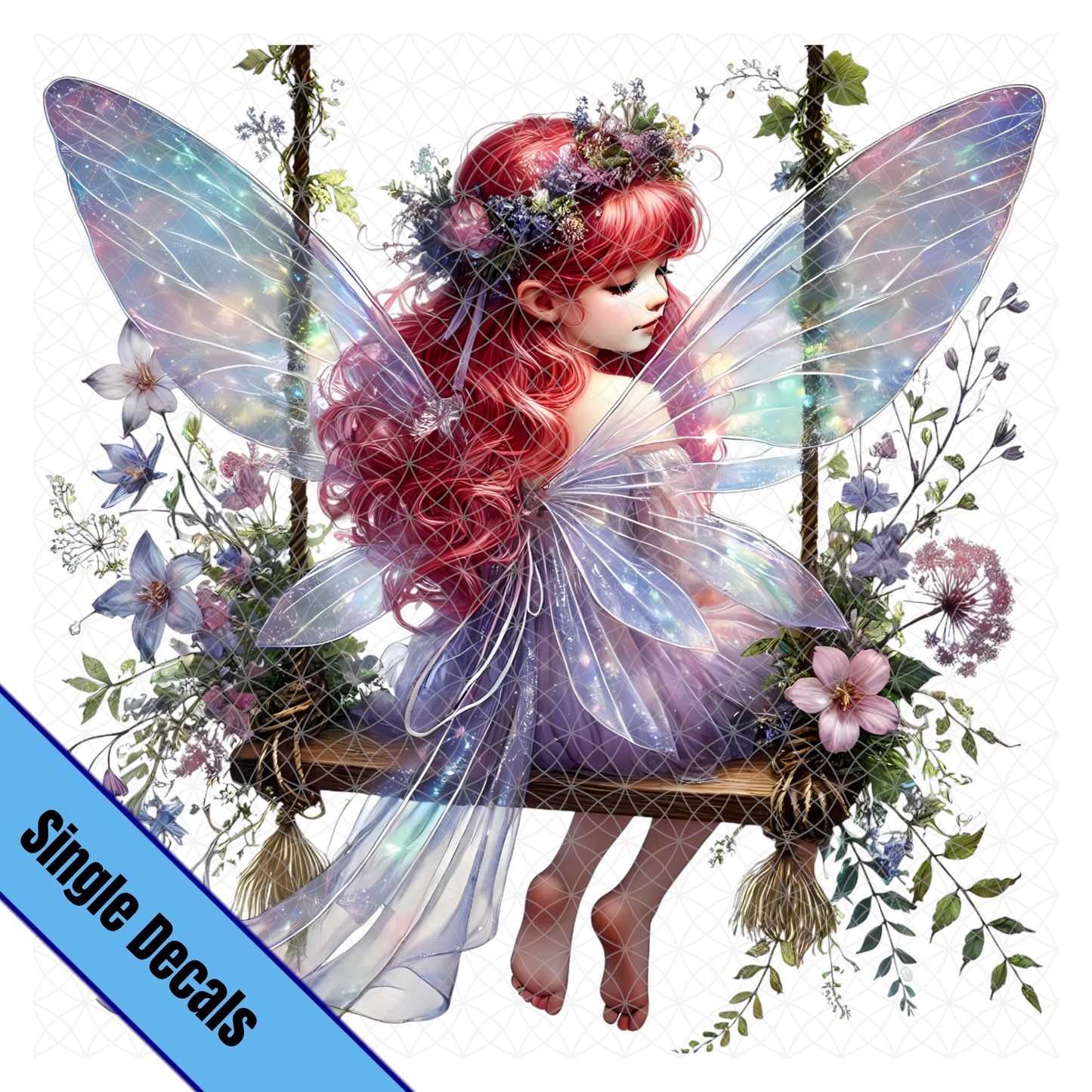 Red Haired Fairy on Swing