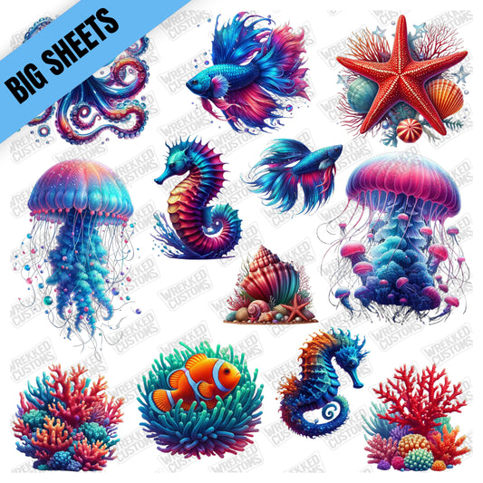 Colorful Ocean Animals (10x10)