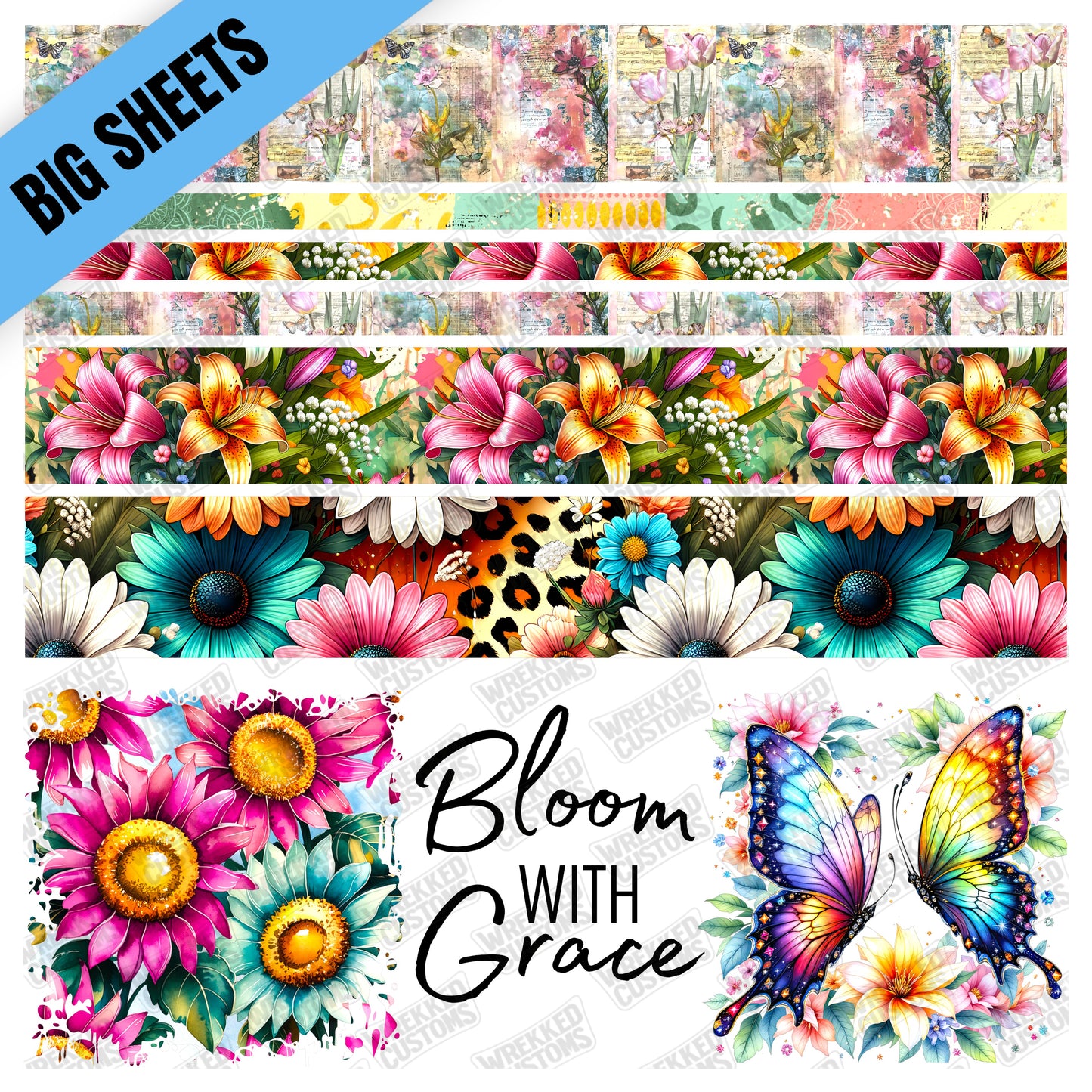Bright Bloom with Grace (10x10)