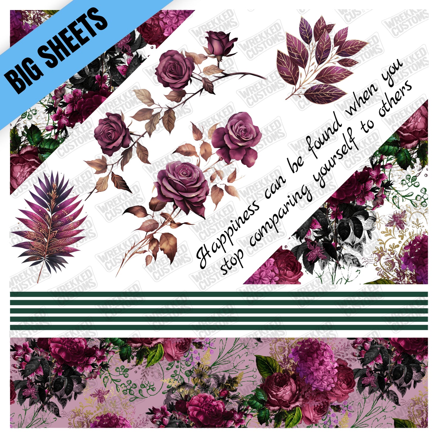 Mauve Floral Mix (10x10)