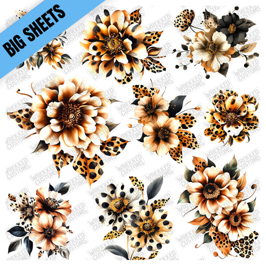 Leopard Beige Floral (10x10)