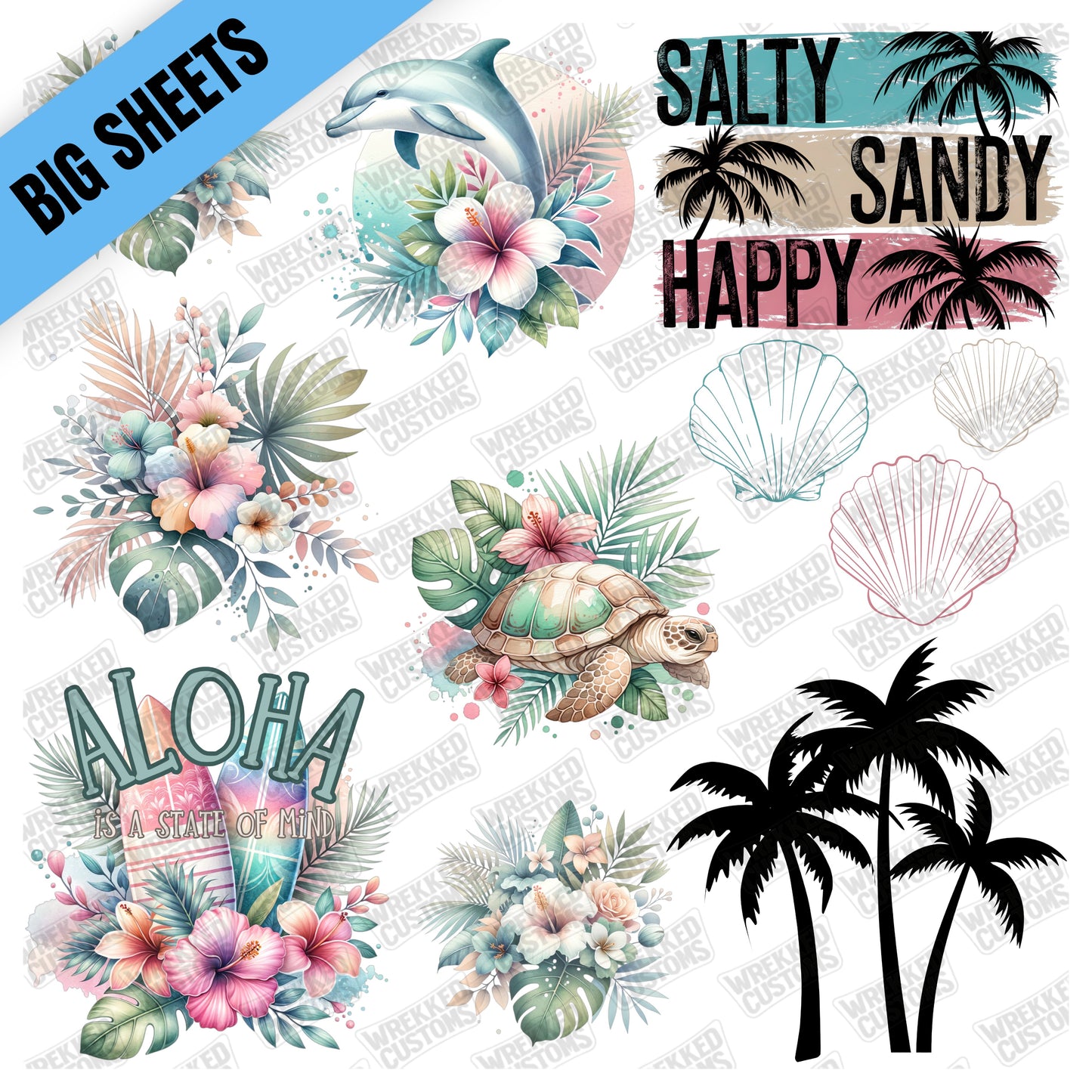 Salty, Sandy, Happy (10x10)