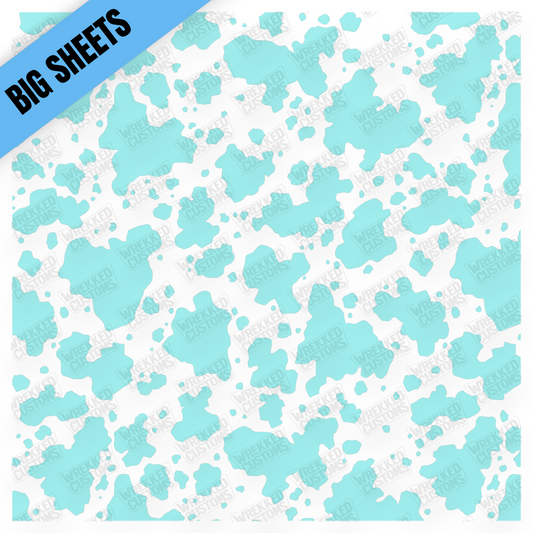 Teal Cow Print (BS)