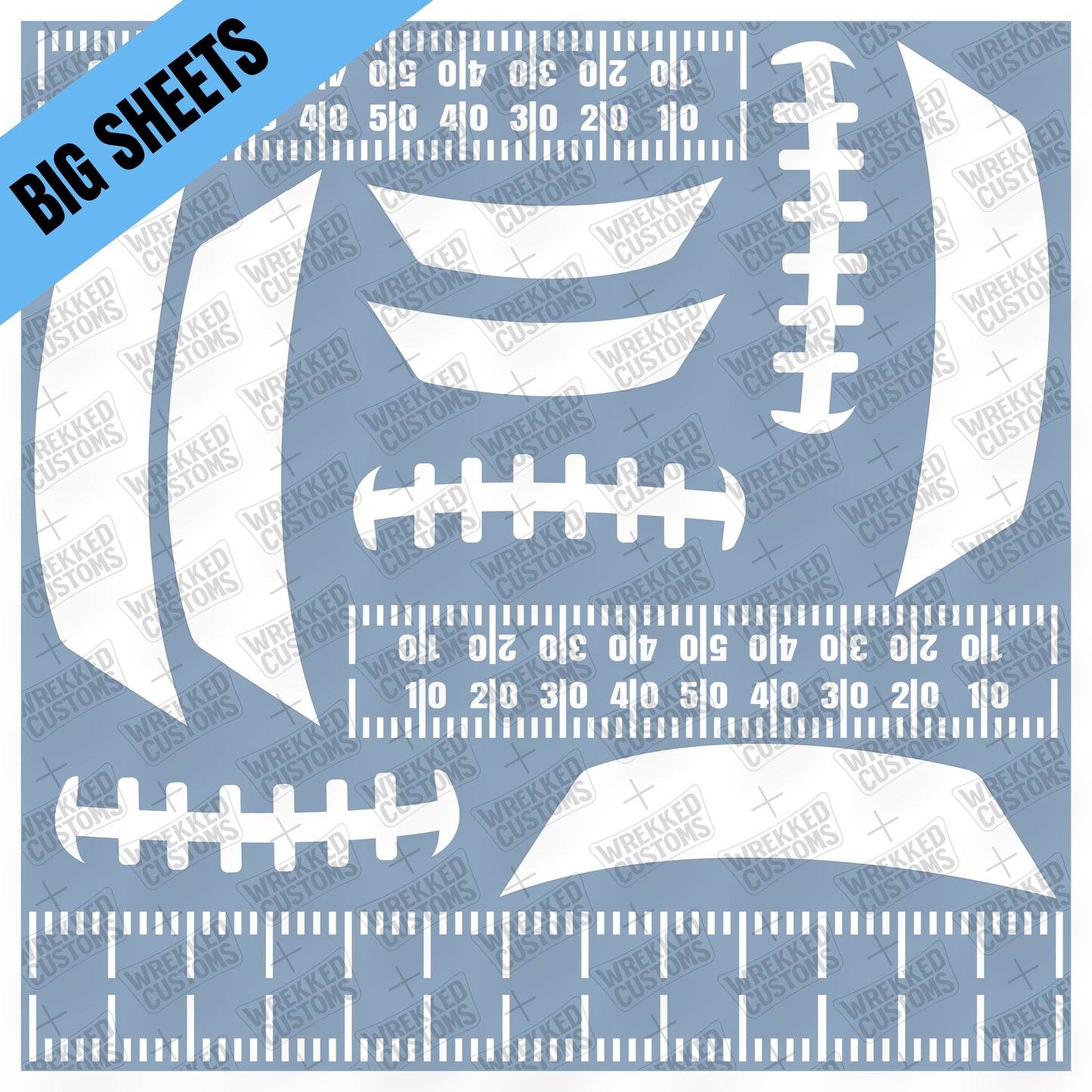 NEW UPDATED (thicker ball lines) Football Threads & Lines