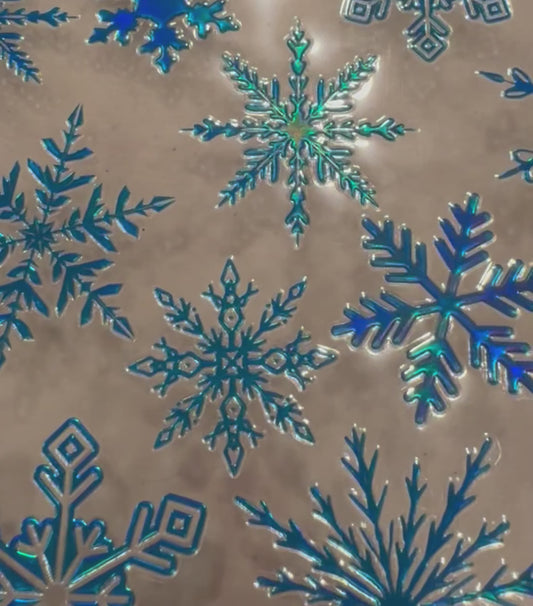 Blue Holographic Snowflakes (BS)