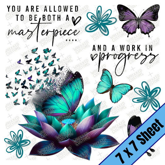 Lotus & Butterfly (7x7)