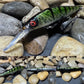 110+1 Green Sided Red Eye'd Black Foil Perch with Silver Belly Jerkbait(Limited Edition)