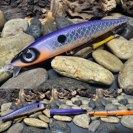 Big Eye Magnum Jerkbait Purple Foil