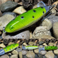 130mm Green Plopper Frog (Large Black Dot Pattern)