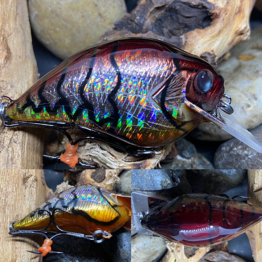 Square Bill S Crank Orange and Yellow Belly Foil Craw 4.0