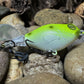 60mm Fluorescent Yellow Plopper Frog (Holographic Frog Eye)