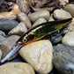 110+1 Green Sided Brown Barred Chrome Perch Jerkbait