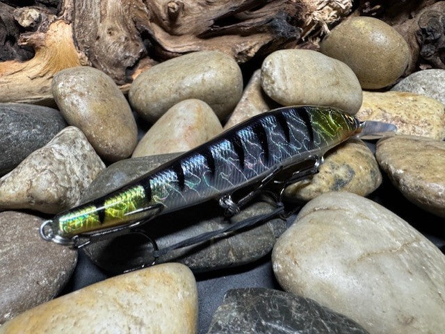 110+1 Black Perch Foil Jerkbait