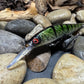 110+1 Green Sided Red Eye'd Black Foil Perch with Silver Belly Jerkbait(Limited Edition)