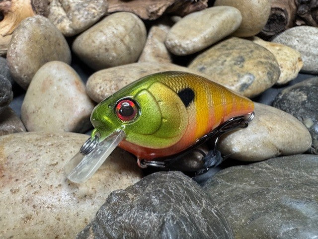 1.5 Square Bill Green Head Striped Gill