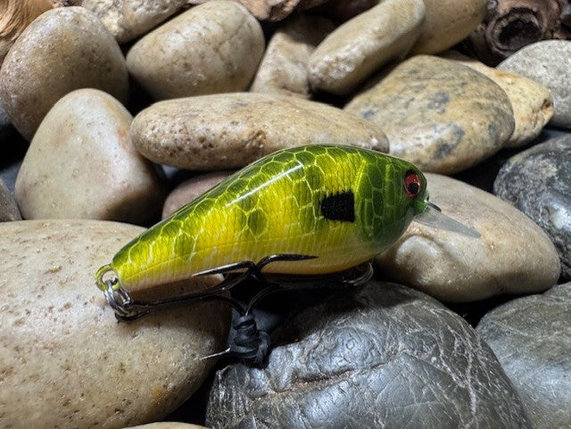 1.0 Square Bill Yellow Side Green Barred Gill