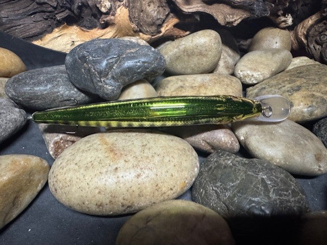 110+1 Green Back Black Perch Jerkbait