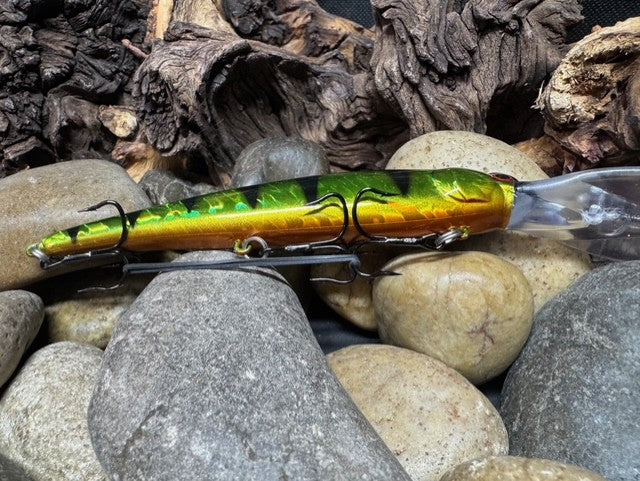 Dead Eye Crank Bait Holographic Orange Belly Green Perch